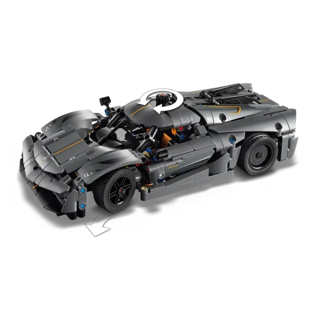 LEGO Technic 42173 Szary hipersamochód Koenigsegg Jesko Absolut-8734228