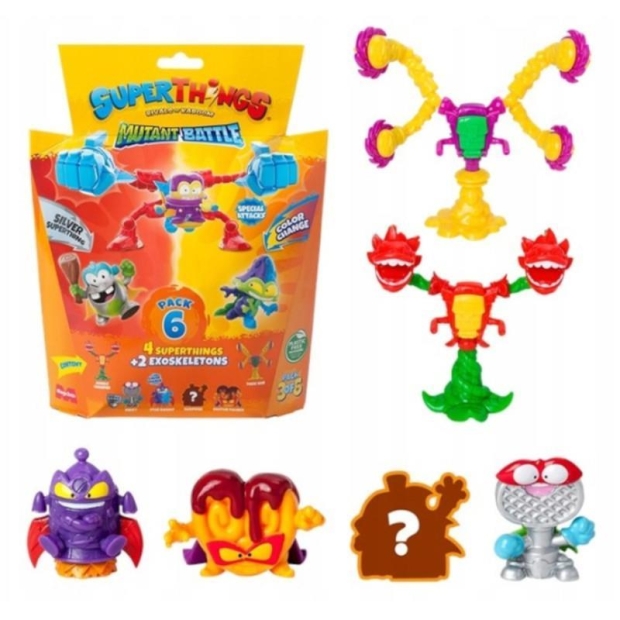 SUPERTHINGS Mutant Battle 2 + Egzoszkielety 4 Figurki-9097913