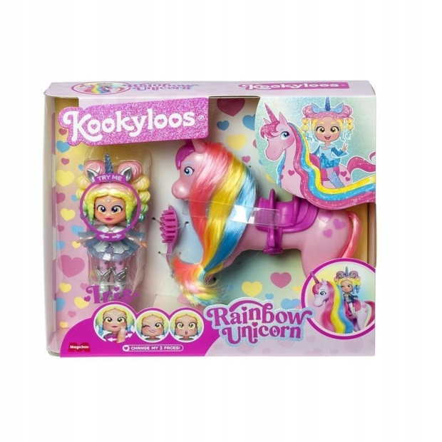 KOOKYLOOS tęczowy jednorożec laleczka Iris Rainbow Unicorn-9097930