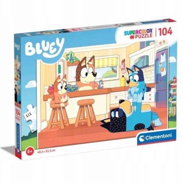 Clementoni Puzzle 104 el. Super Kolor Bluey