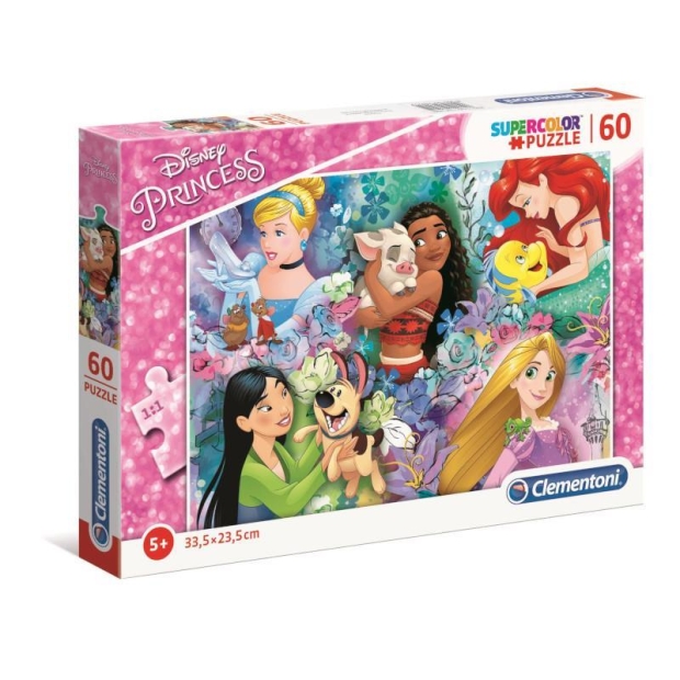 Clementoni Puzzle 60 elementów Super Kolor Princess
