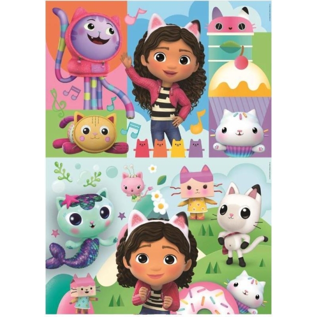 Clementoni Puzzle 2x 60 elementów Super Kolor Gabby's Doll House-9716209