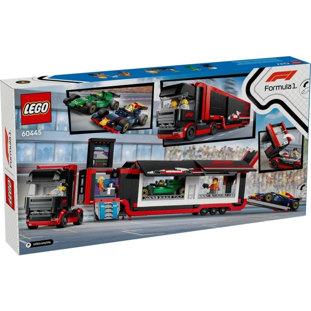 LEGO CITY 60445 F1 Ciężarówka z bolidami RB20 i AMR24 F1-9881015