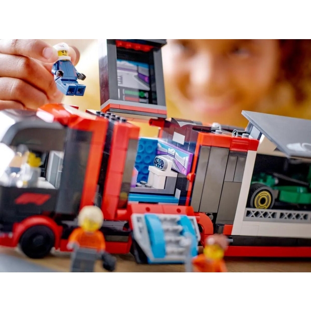 LEGO CITY 60445 F1 Ciężarówka z bolidami RB20 i AMR24 F1-9881024
