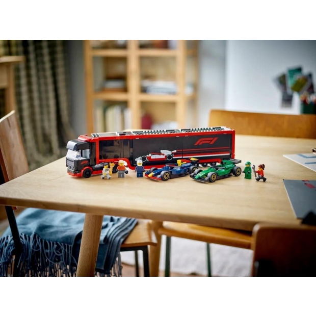 LEGO CITY 60445 F1 Ciężarówka z bolidami RB20 i AMR24 F1-9881025